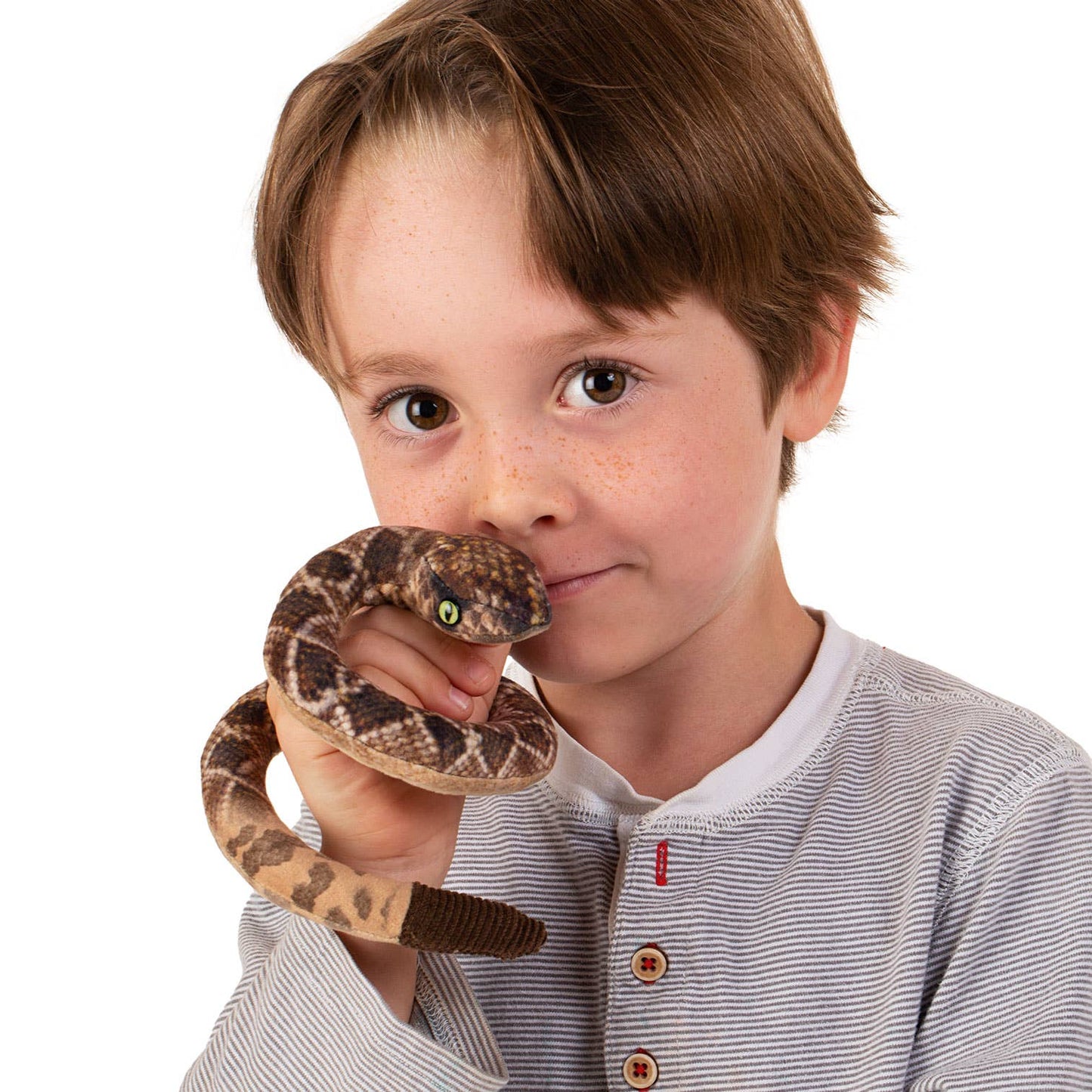 Marionnette à main Mini serpent à sonnettes 2789/ Mini serpent à sonnettes Folkmanis réaliste