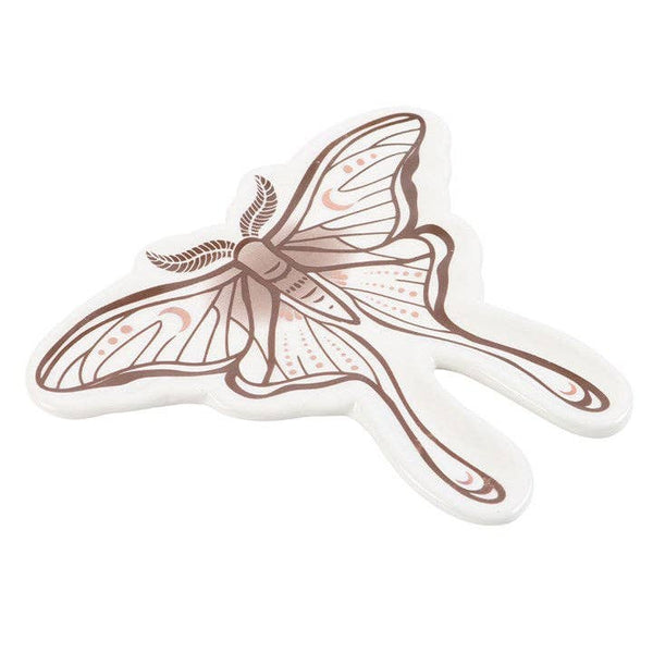 Plato de baratijas con forma de mariposa lunar