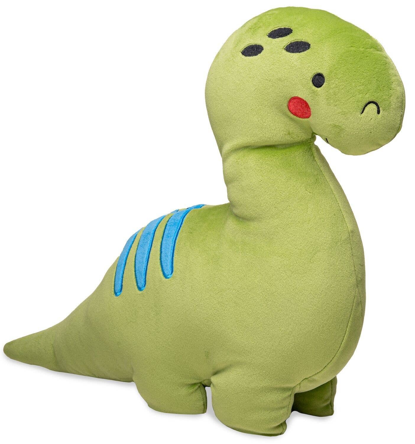 Pluche kussen - groene dinosaurus - knuffel/pluche