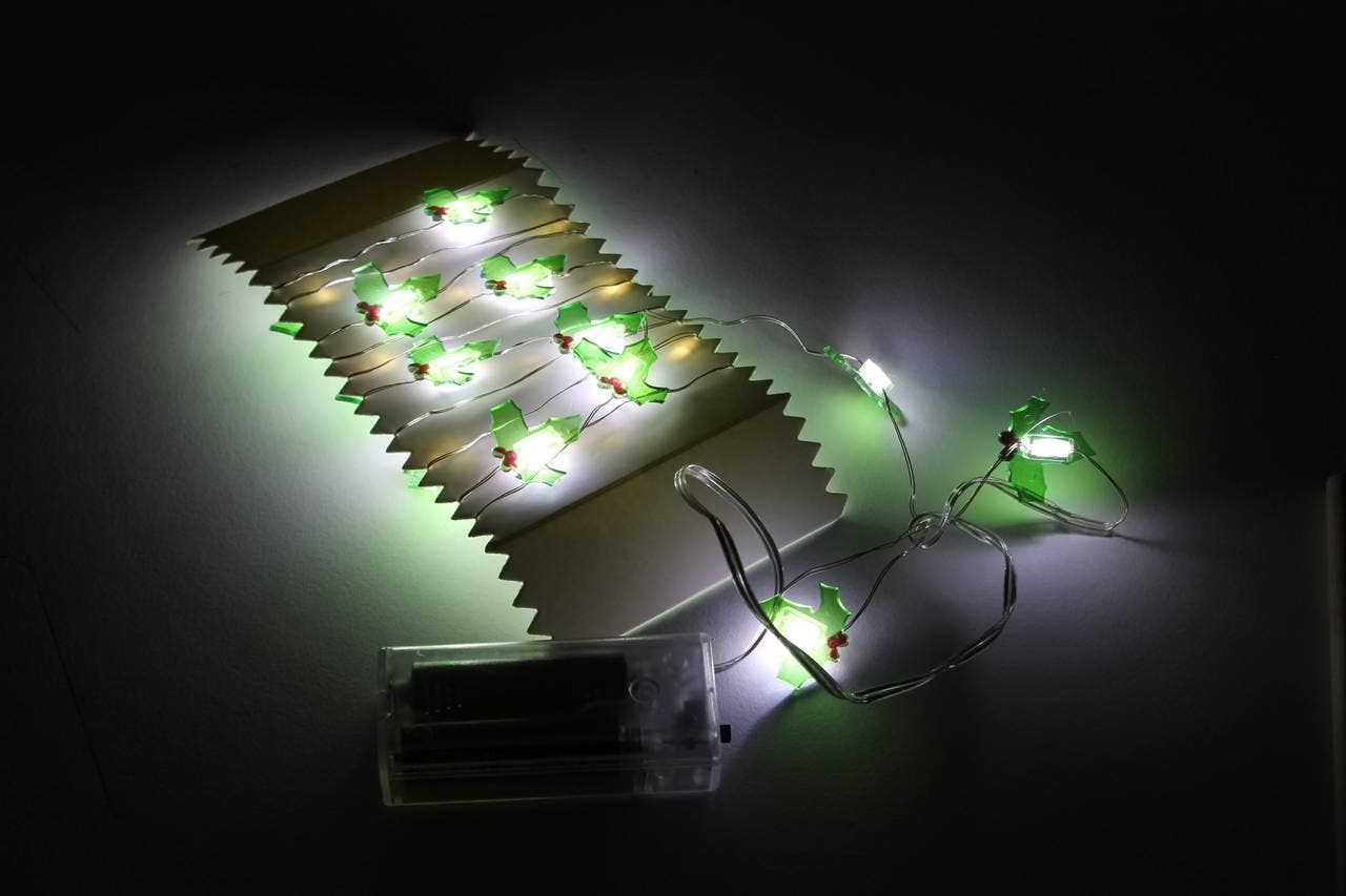 Luzes de Natal em cordão - Azevinho