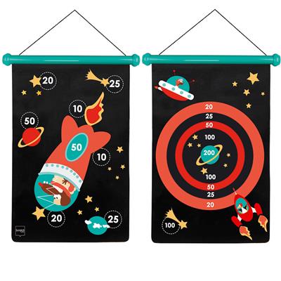 Scratch Active Play: JEU DE FLÉCHETTES MAGNÉTIQUES Espace 36x55cm, imprimé en double face, en tube, 5+