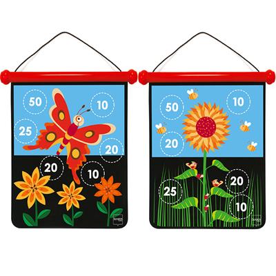 Scratch Active Play: JEU DE FLÉCHETTES MAGNÉTIQUES medium / Jardin 40x31cm, imprimé en double face, en tube, 5+