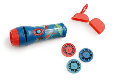 Scratch Classics: LAMPE DE POCHE & PROJECTEUR / ESPACE diam.4x12cm, avec 3 disques interchangeables, 8 photos par disque, dans une petite boîte de rangement, fonctionne sur 2xpiles AA (non incl.), en boîte, 3+