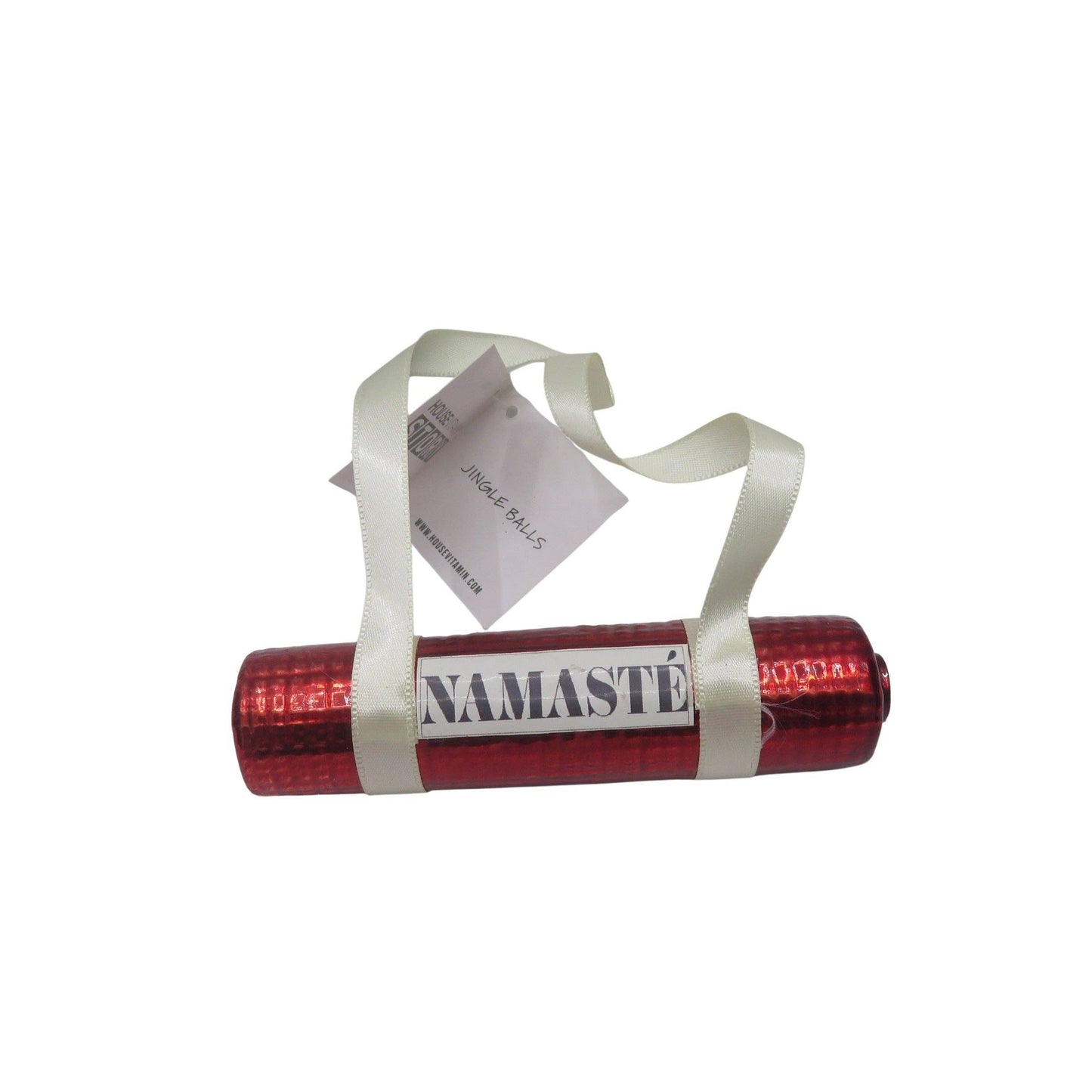 Esterilla de yoga con forma de bola navideña