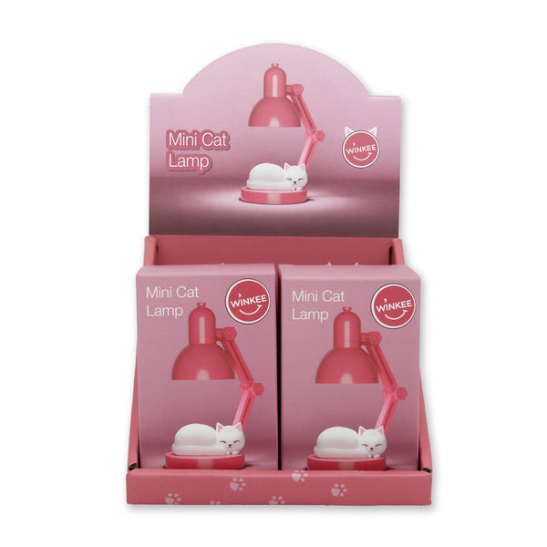 Lámpara de noche con forma de gato en miniatura - Rosa