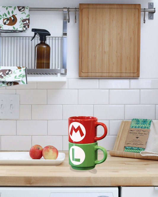 Set di bicchieri impilabili Super Mario Luigi e Mario