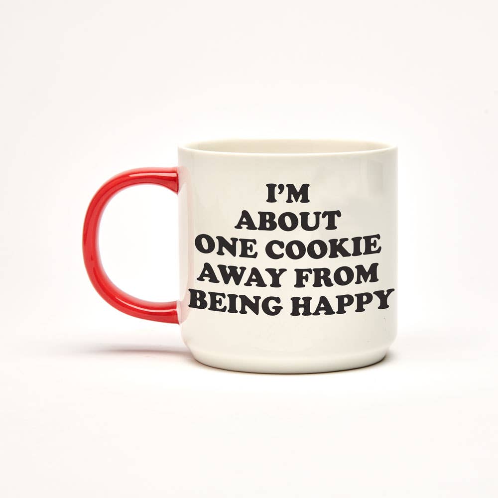 Taza de Snoopy con galletas