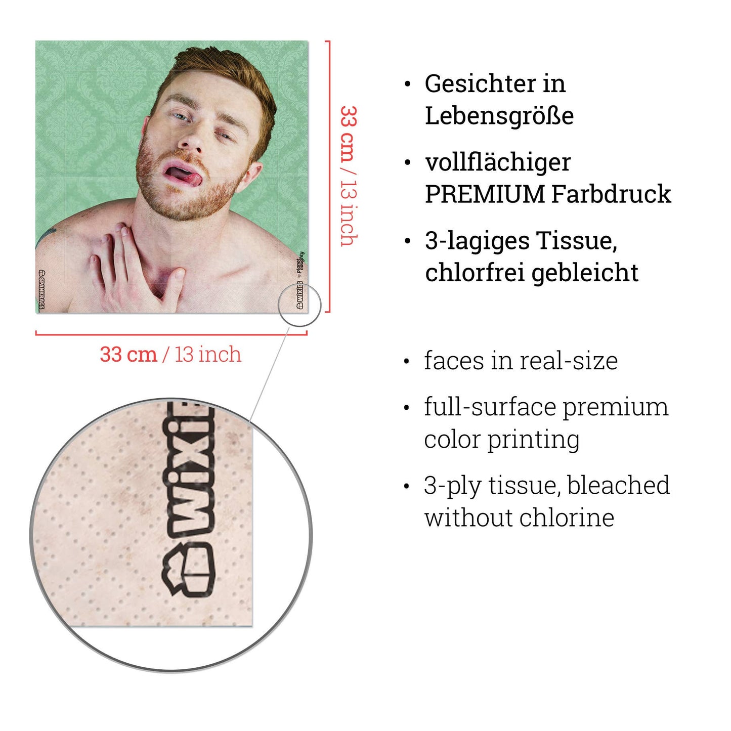 Boite de Mouchoirs Wixies Jerk Wipes - Hommes