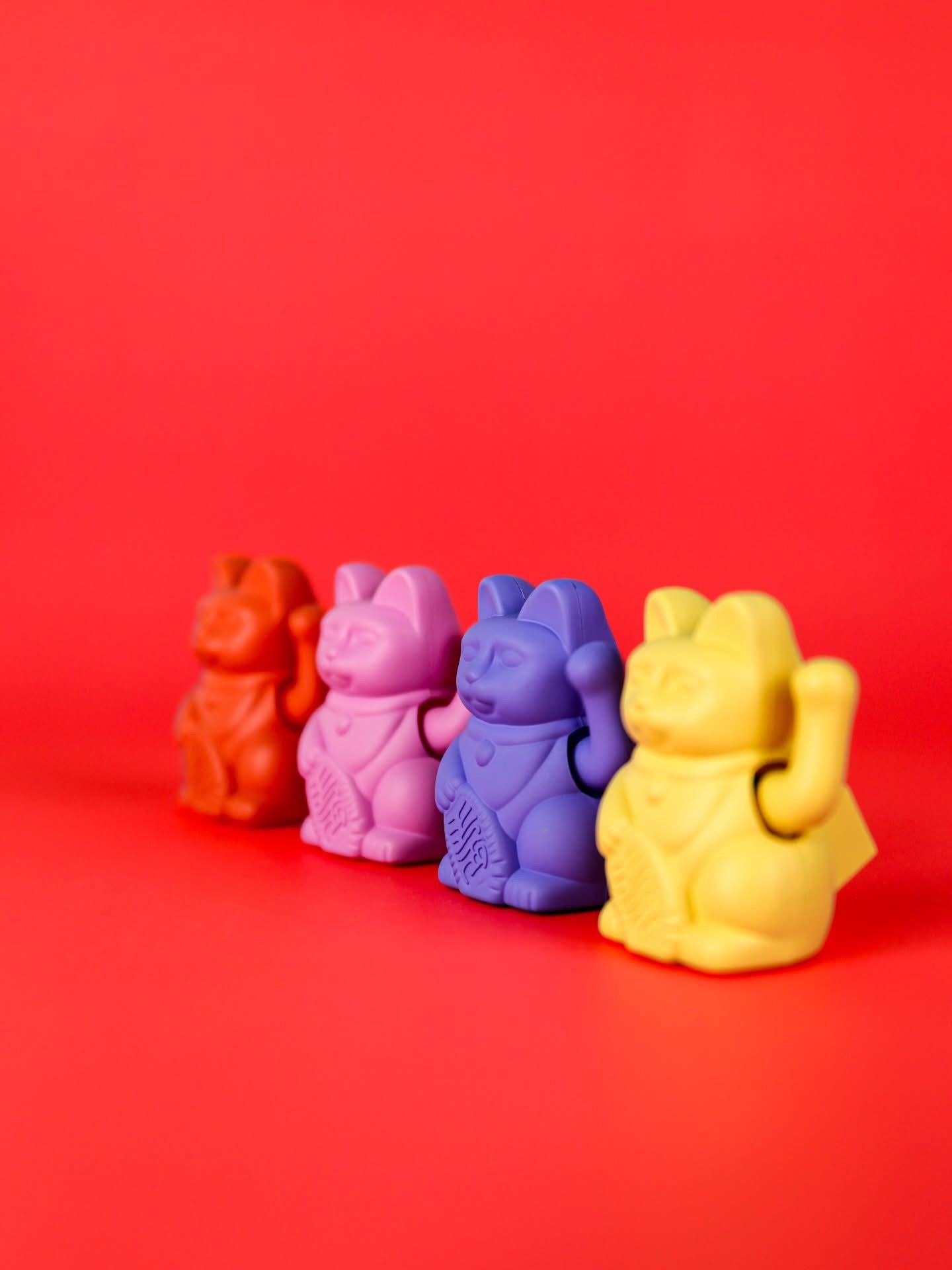 Mini gelukskat (rood)