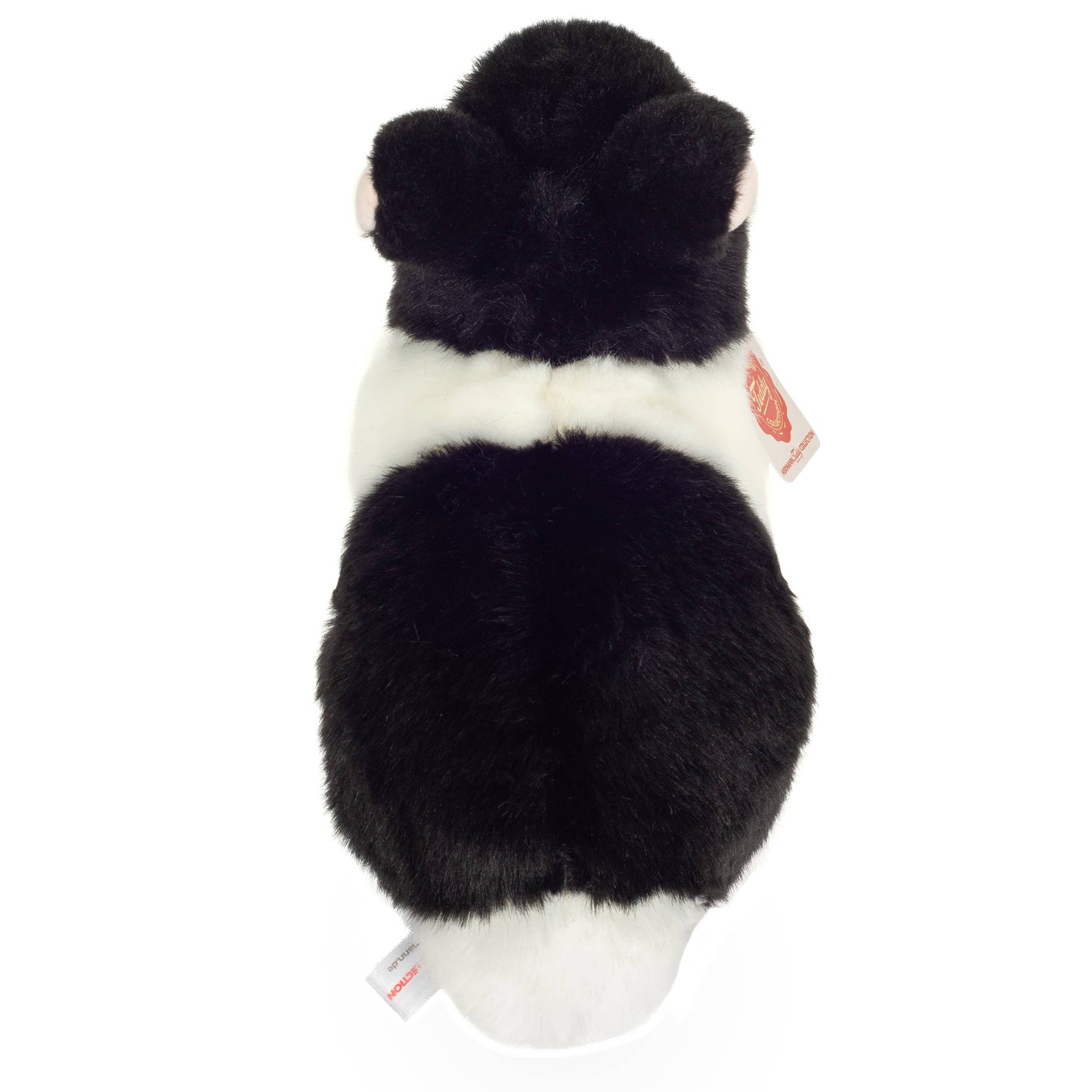 Peluche de conejo blanco y negro