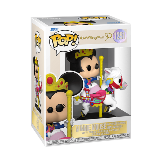 pop minnie mouse on prince charming regal carrousel 1251