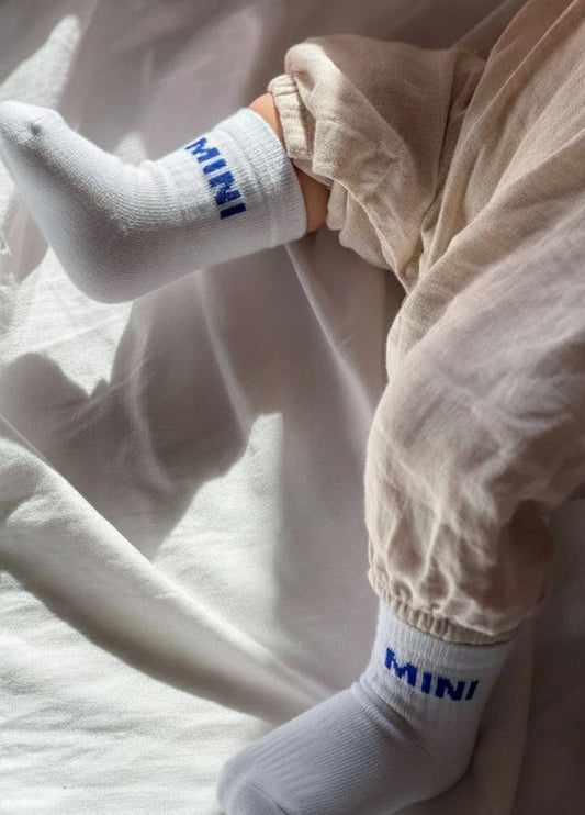Chaussettes Bébé/Enfant « MINI » - Bleu