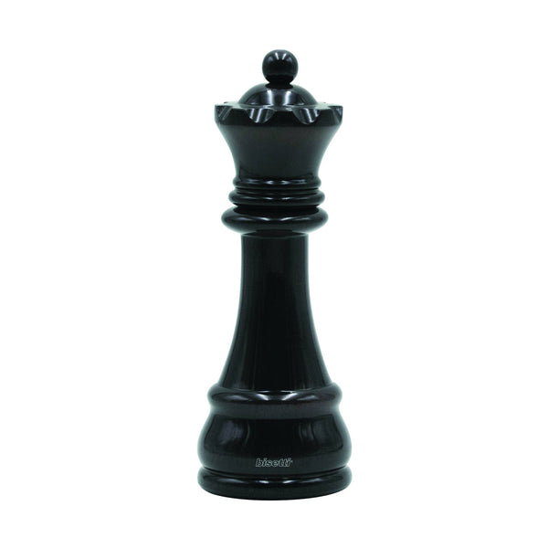 Moulin à épices «Chess» Reine en hêtre laqué noir brillant