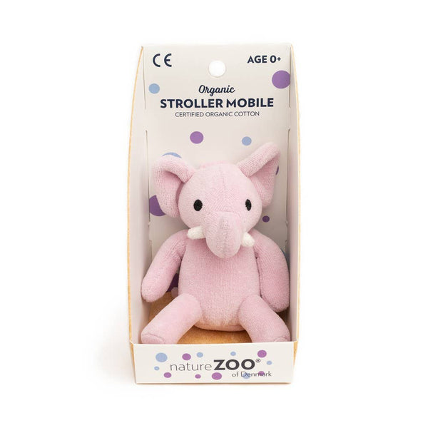 Móvil de elefante para cochecito - Morado claro