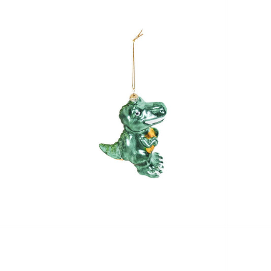 Adorno navideño de dinosaurio T-Rex