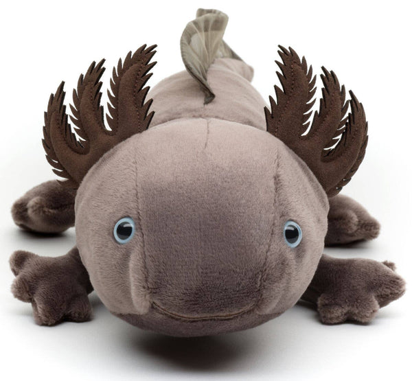 Peluche original axolotl marron-gris Uni Toys