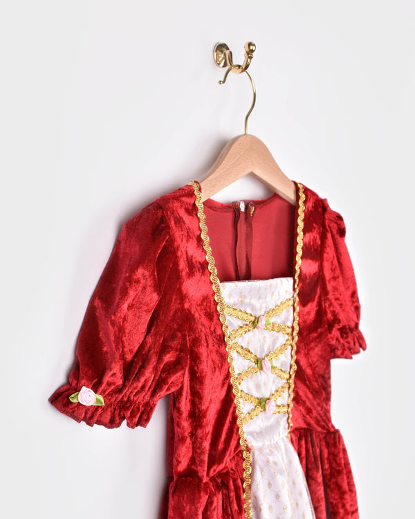 Robe de princesse en velours rouge Den Goda Fen 2-4 ans (98-104 cm)