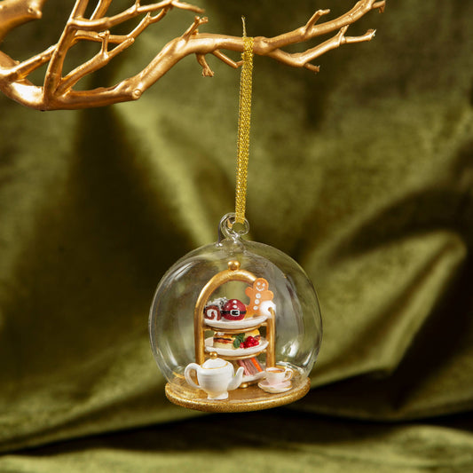 Dome-shaped Christmas bauble for tea