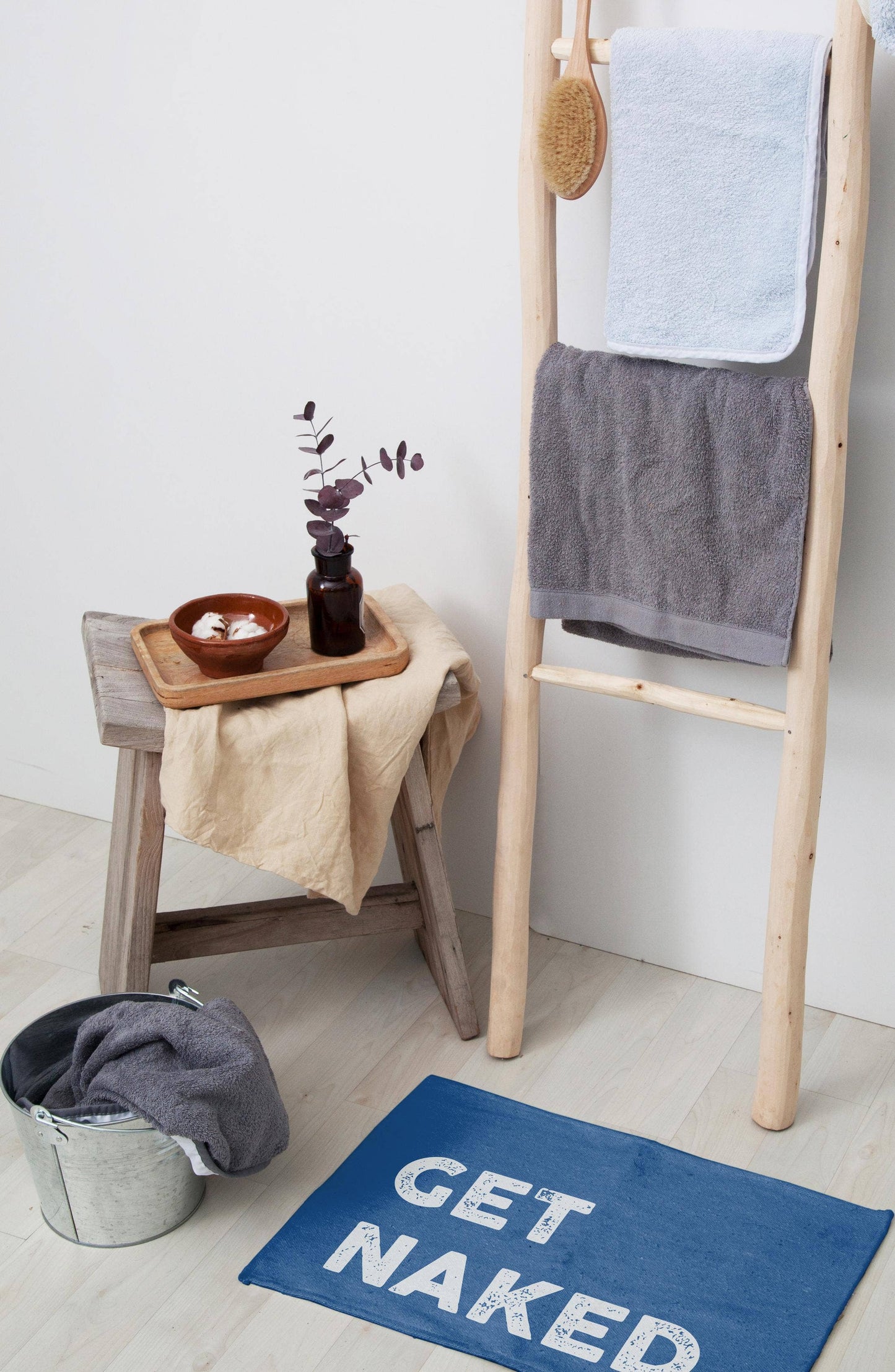 Non-slip bath mat 60x40 Nude