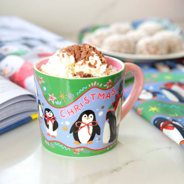 Caneca de Natal com Pinguim