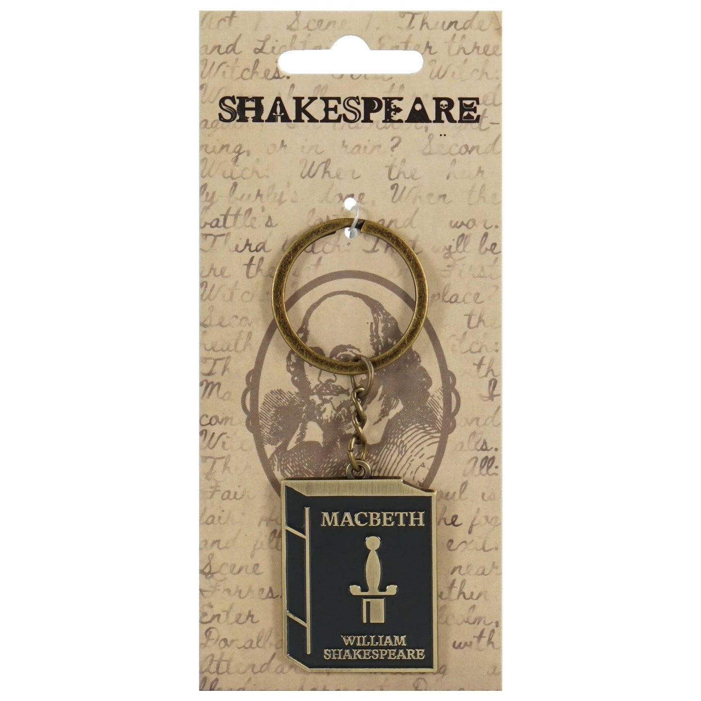 Metalen sleutelhanger - Shakespeare (Macbeth)