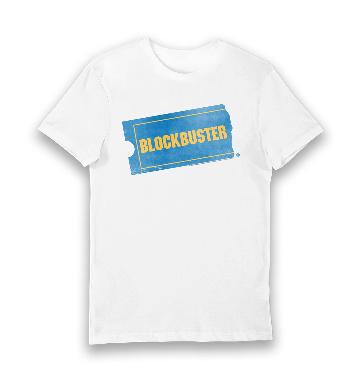 T-shirt adulte Blockbuster ticket vintage effet usé