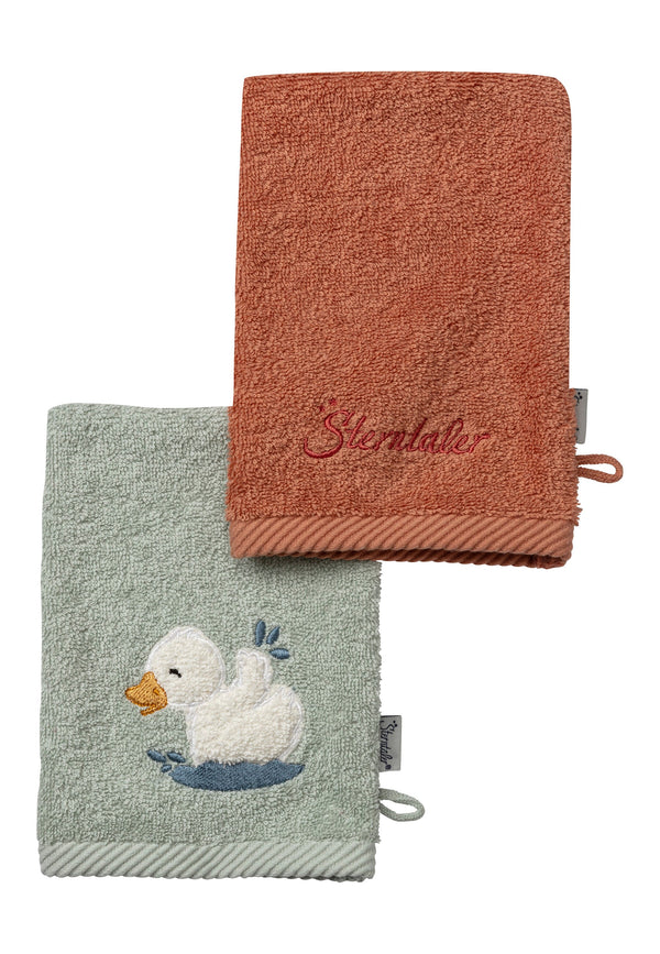 Lot de 2 gants de toilette