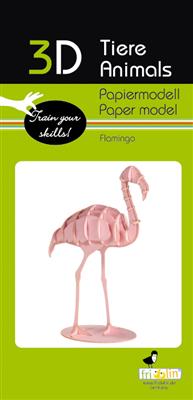 Modello di carta 3D - Fenicottero