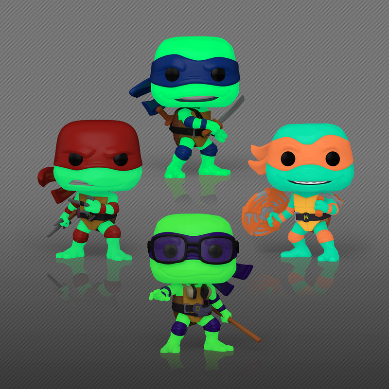 pop teenage mutant ninja turtles mutant mayhem glow 4 pack