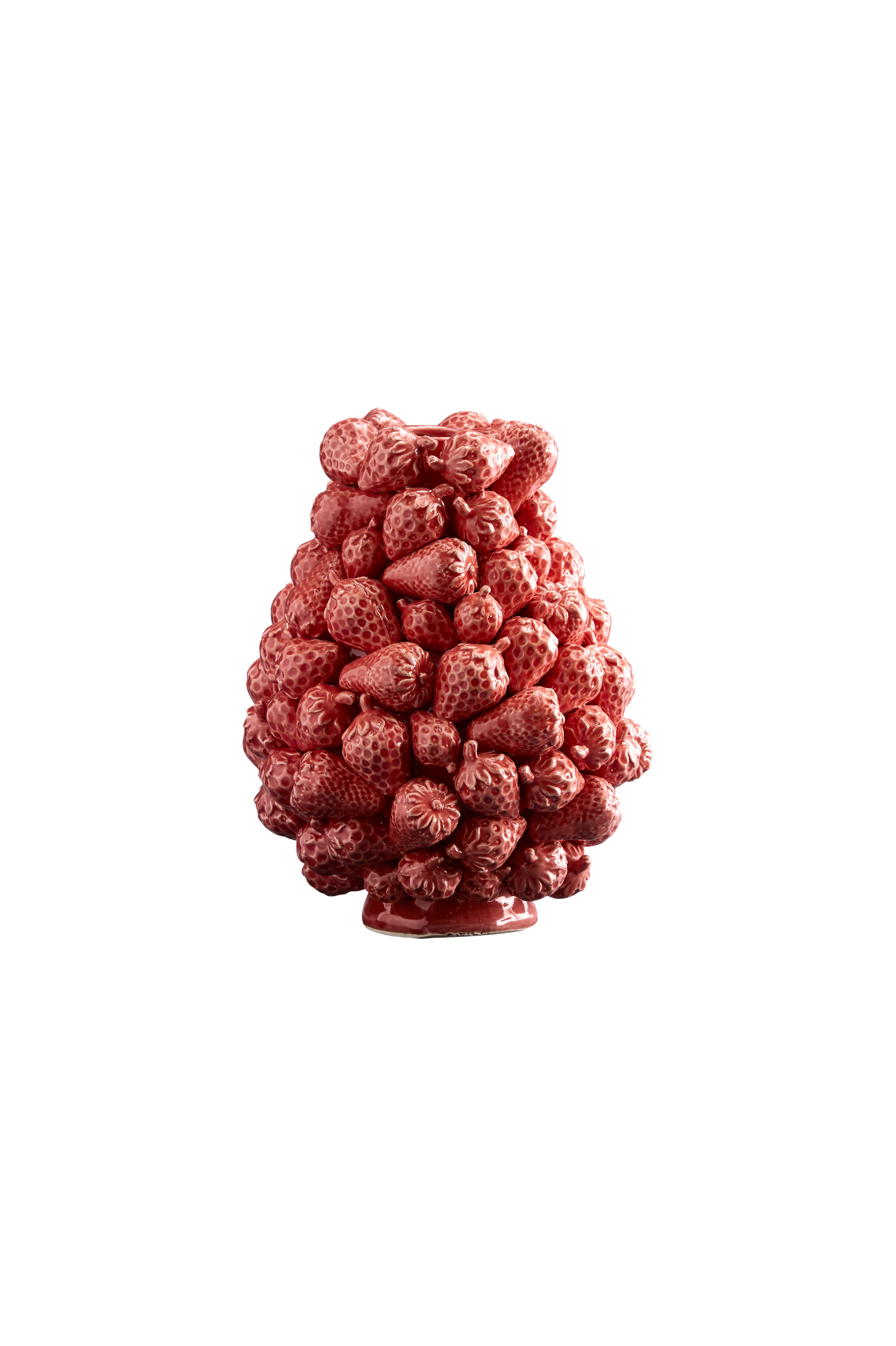 Vase Fraise, Rouge Grès, 20 x 20 x 25 cm