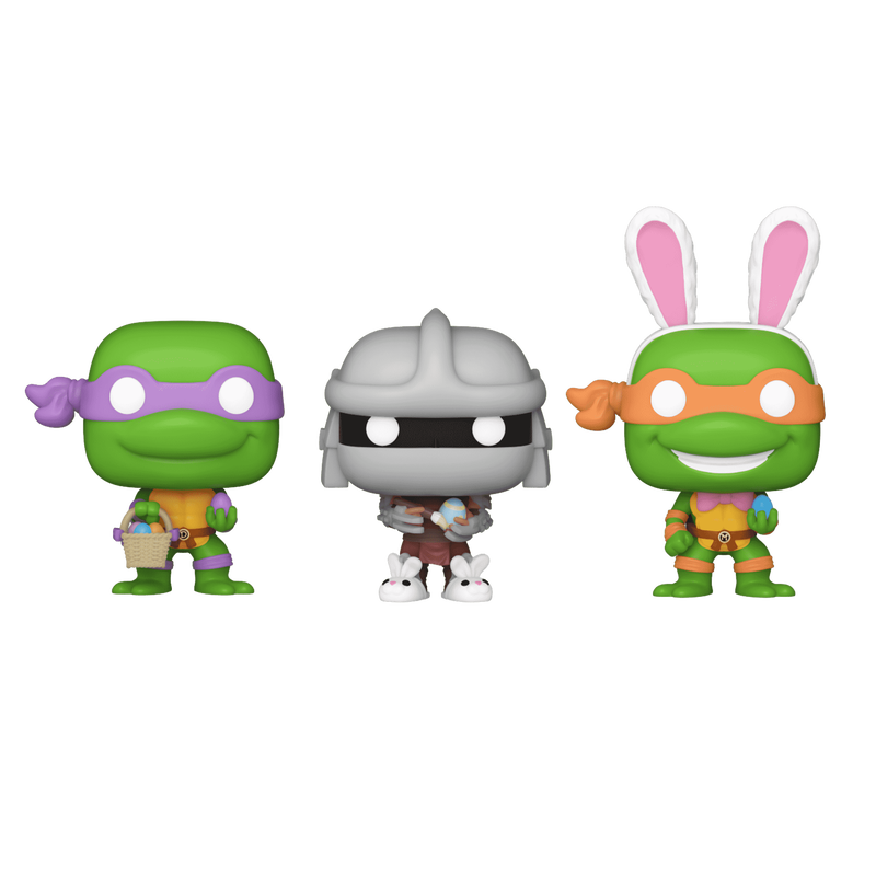 ¡Pop de bolsillo! Paquete de 3 figuras de Pascua de las Tortugas Ninja Adolescentes Mutantes