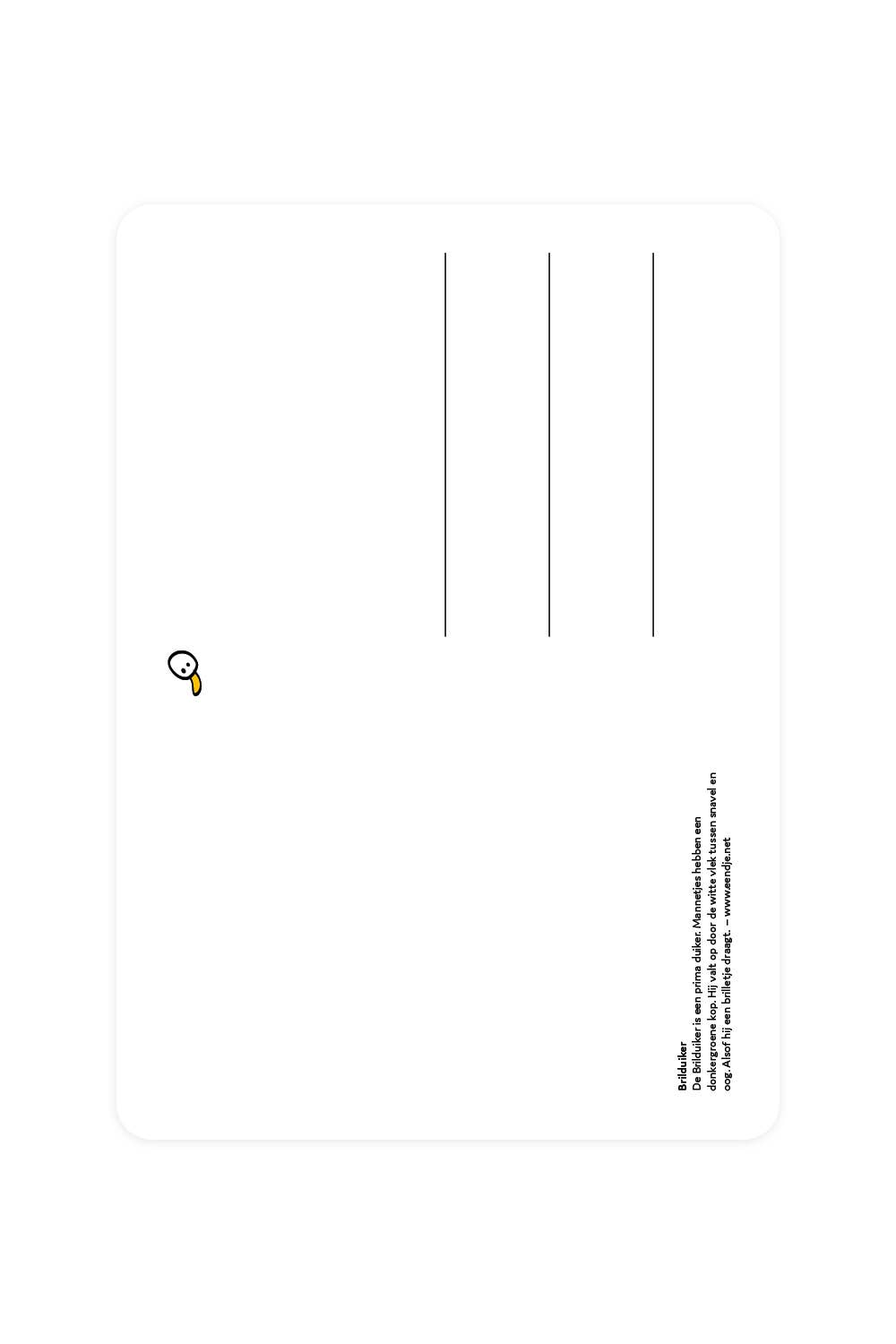 Postal con buceador de gafas