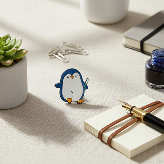 Pin's Pingouin avec Couteau