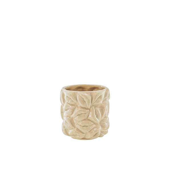 Pot - Bisous - Céramique - Beige - 11x11x11,5cm