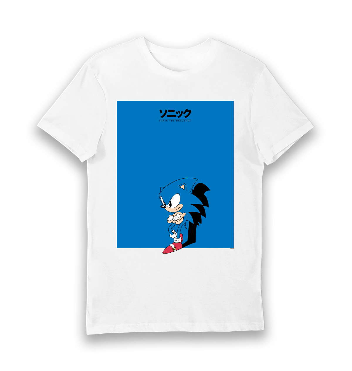 T-shirt adulte Sonic The Hedgehog Big Blue Square