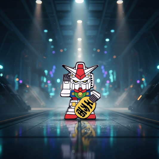 Pin de gato robot de la suerte