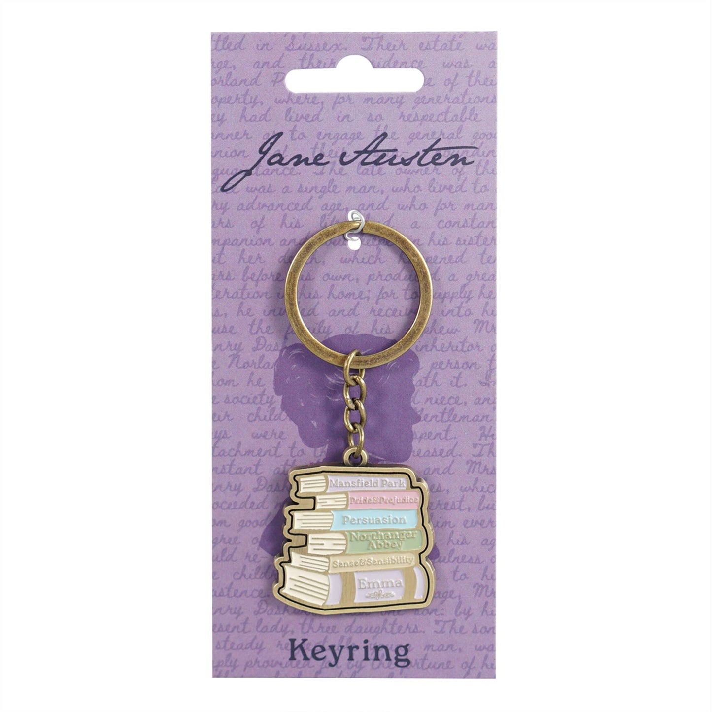 Porte-clés Jane Austen - Pile de livres