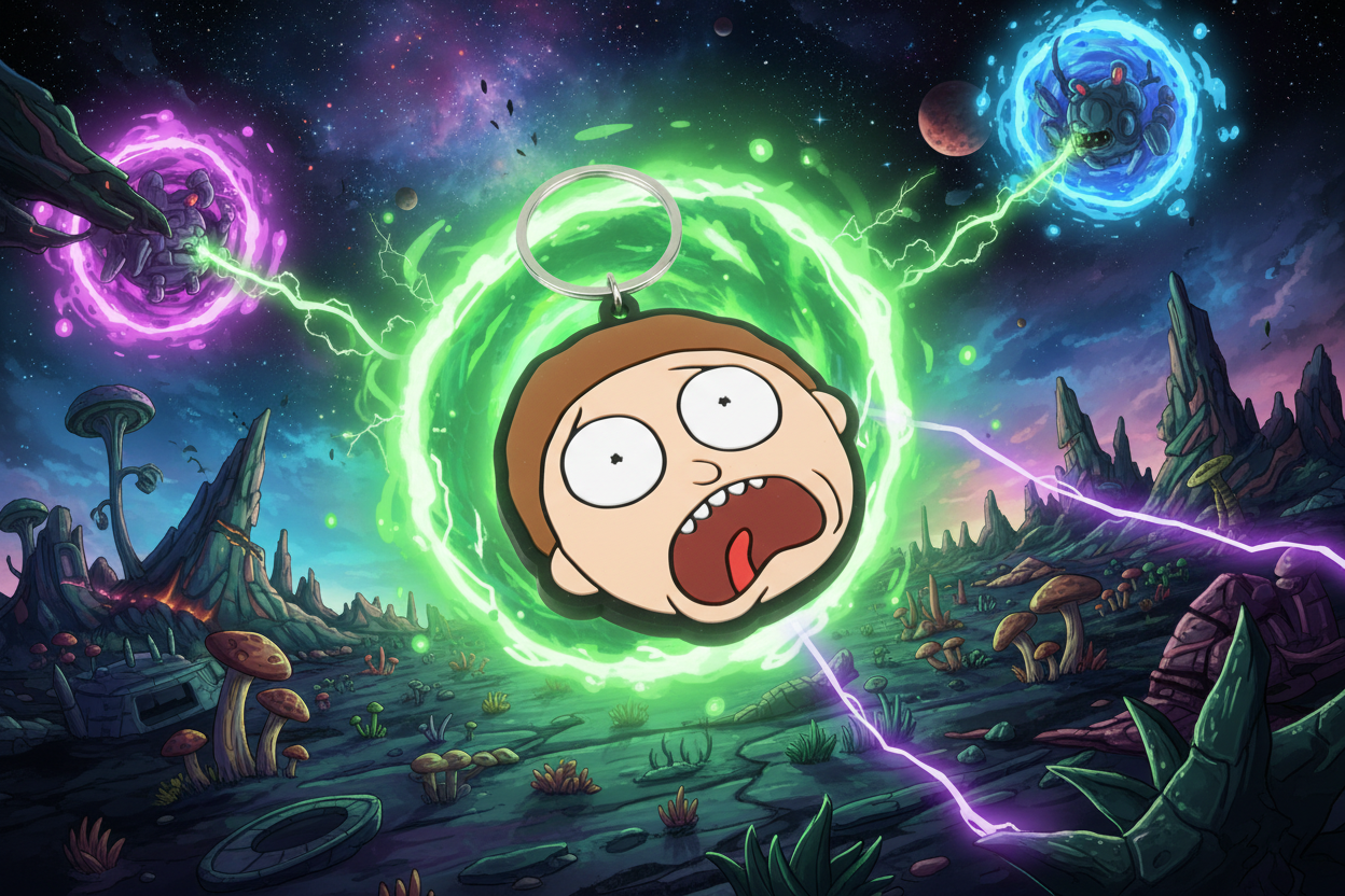 Rick and Morty Keychain - Terrified Morty