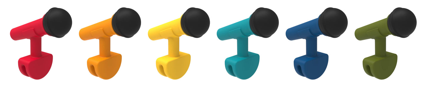 Set de 6 marque-verres Microphone