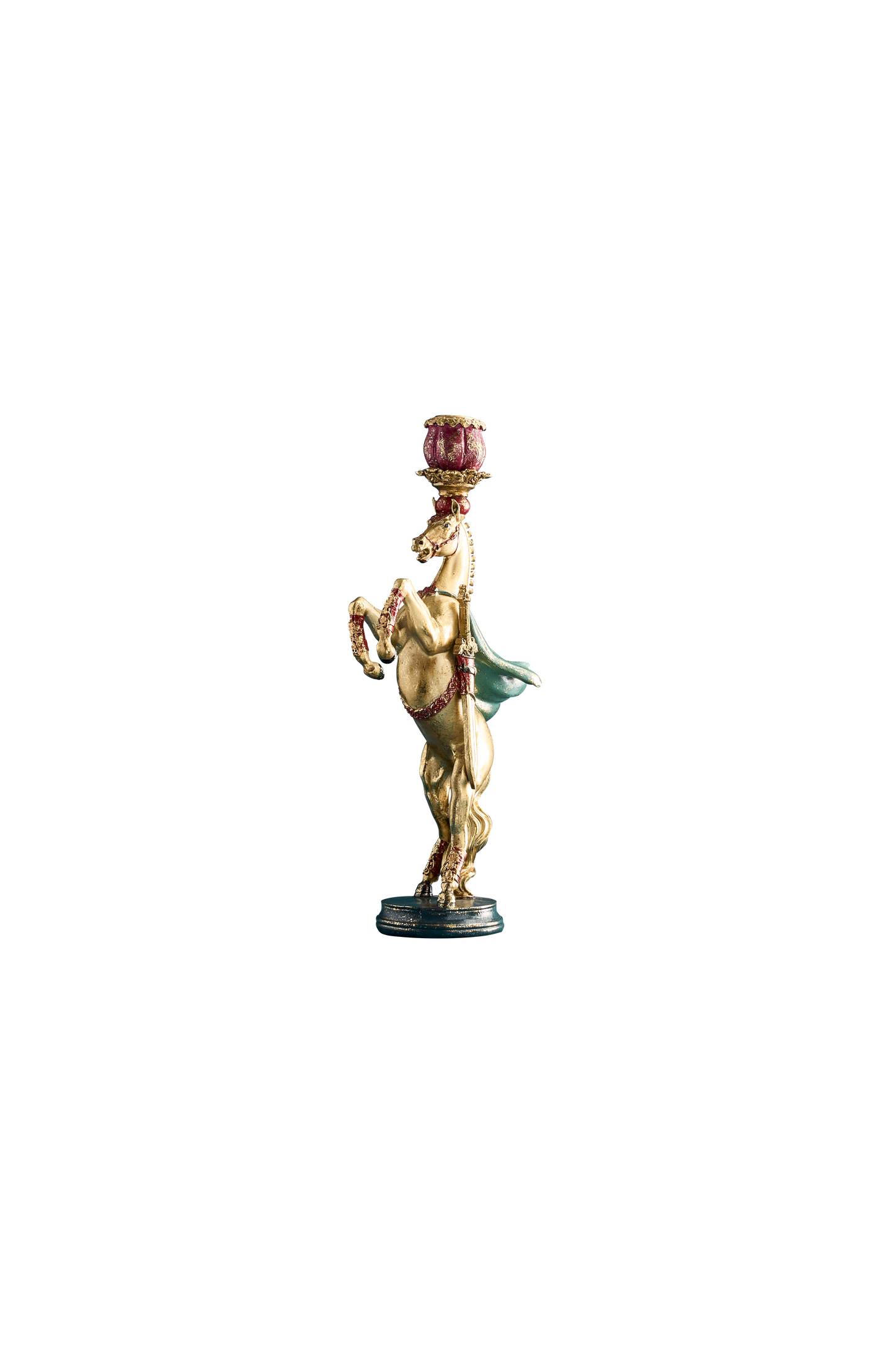Lustre Cavalo de Circo, Dourado, 17,5 x 9,5 x 36,5 cm