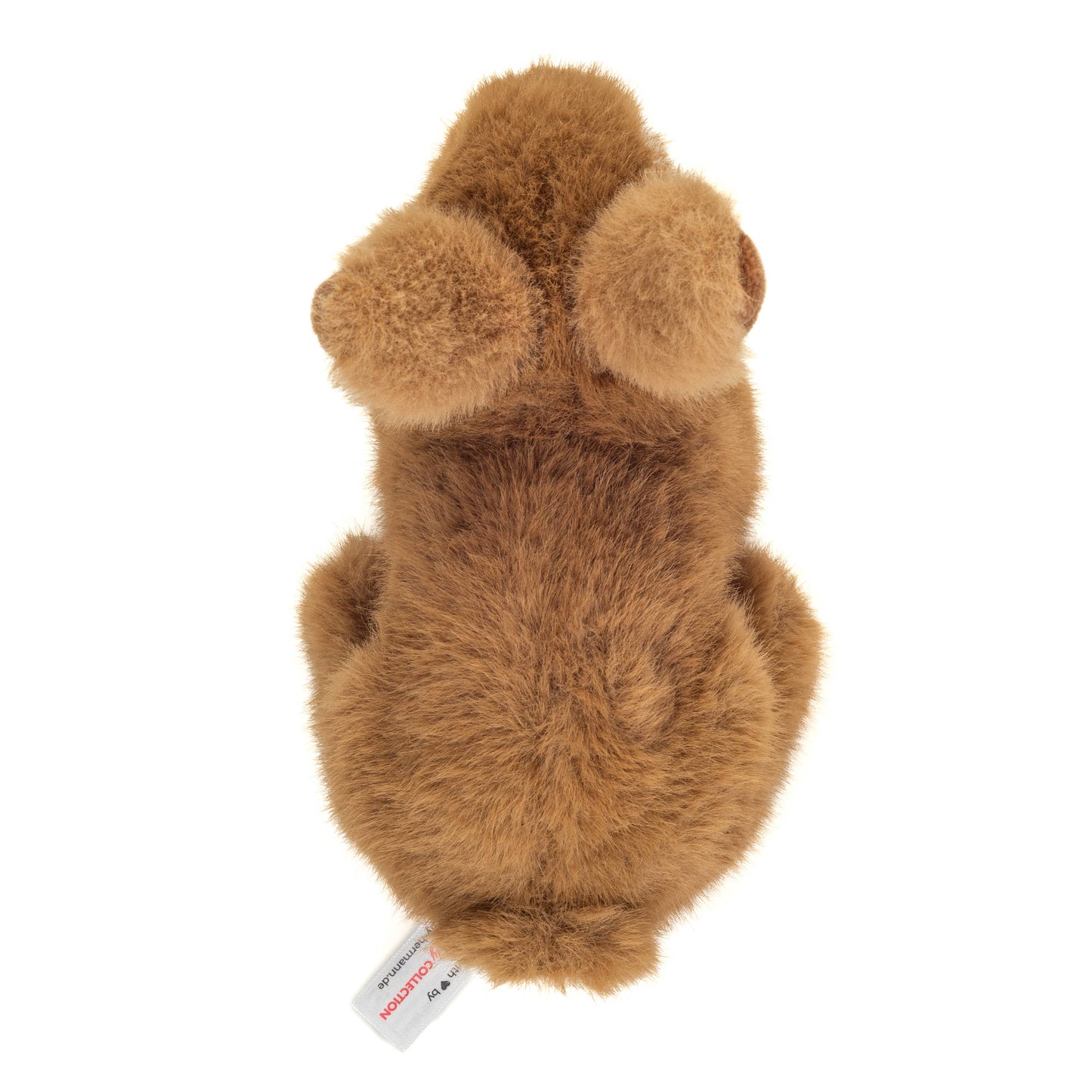 lebre castanha de peluche sentada
