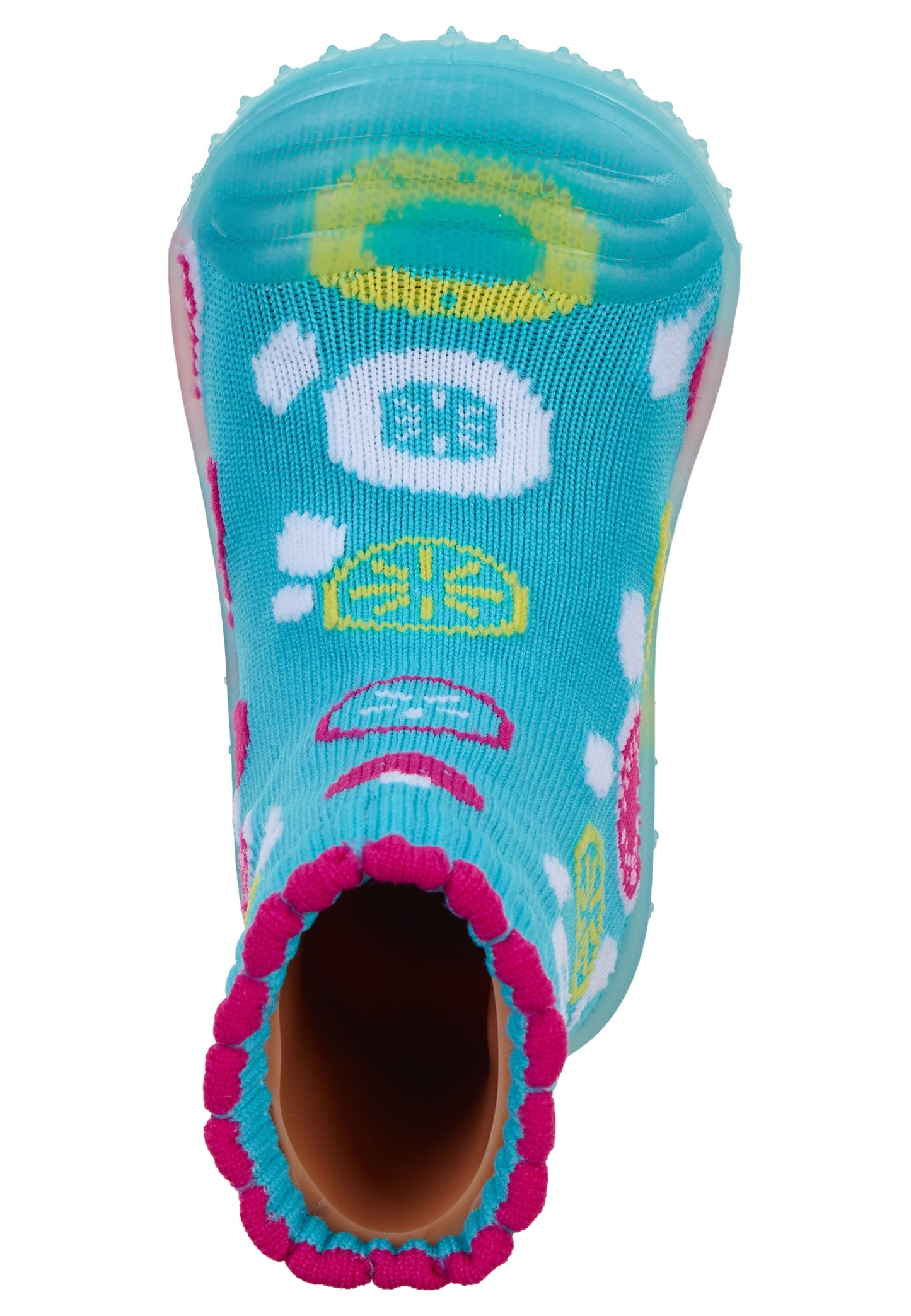 Chaussettes aventure Fruits turquoise