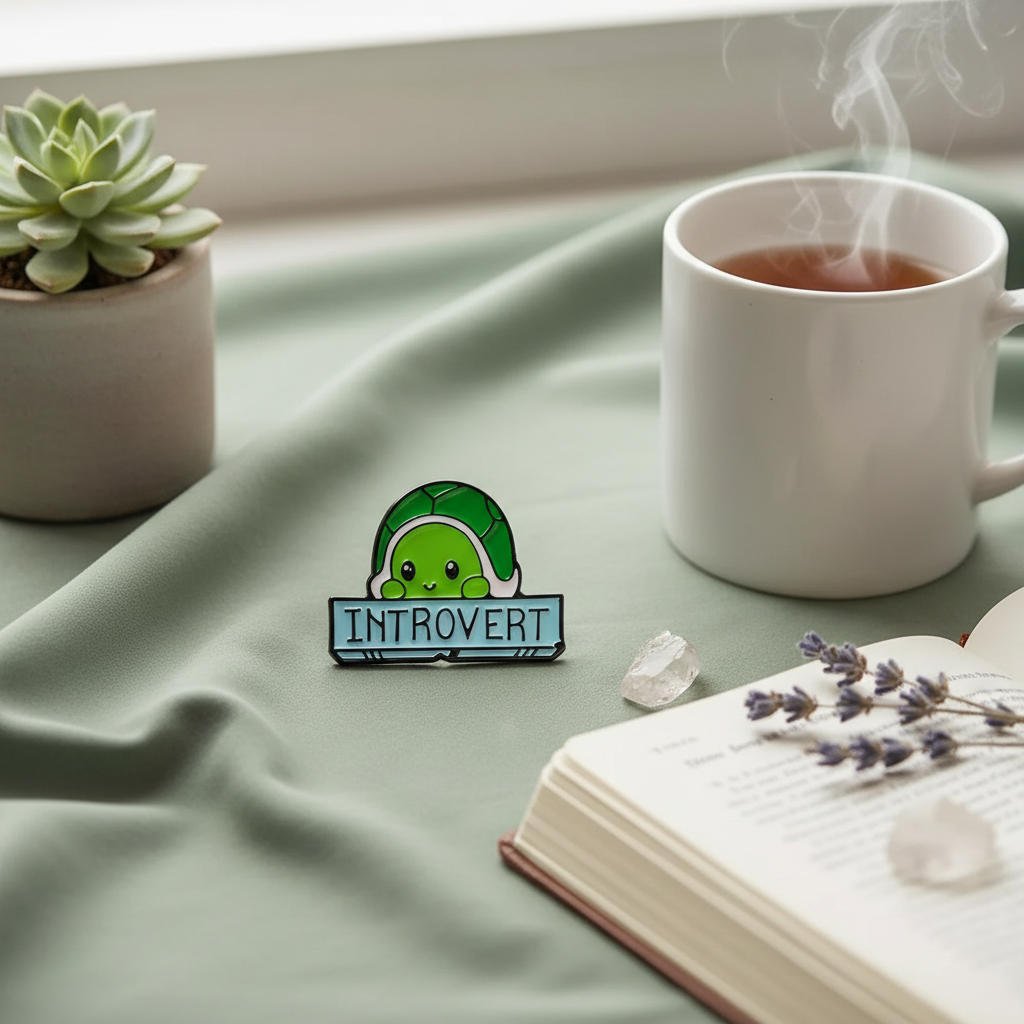 Introverted Turtle Pin