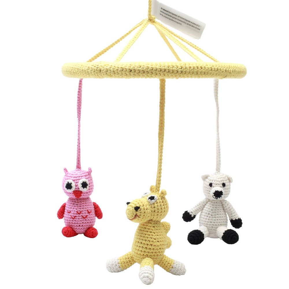 Mobile con cammello, orso polare e gufo