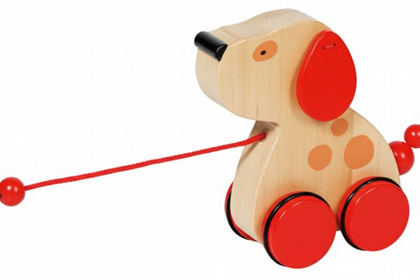 Animal à tirer: CHIEN Luhna 16x6,3x15cm, bois, 1+