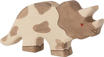 Holztiger Dino: TRICERATOPS 17x2x8cm, bois