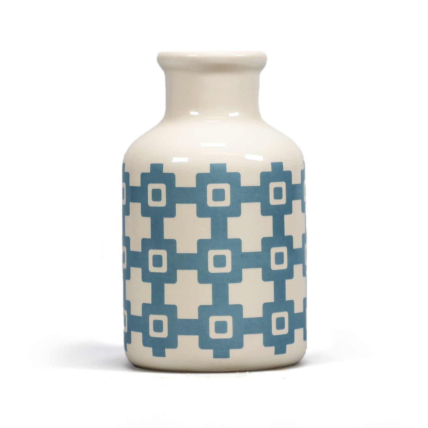 Vase en céramique Design Tiles bleu