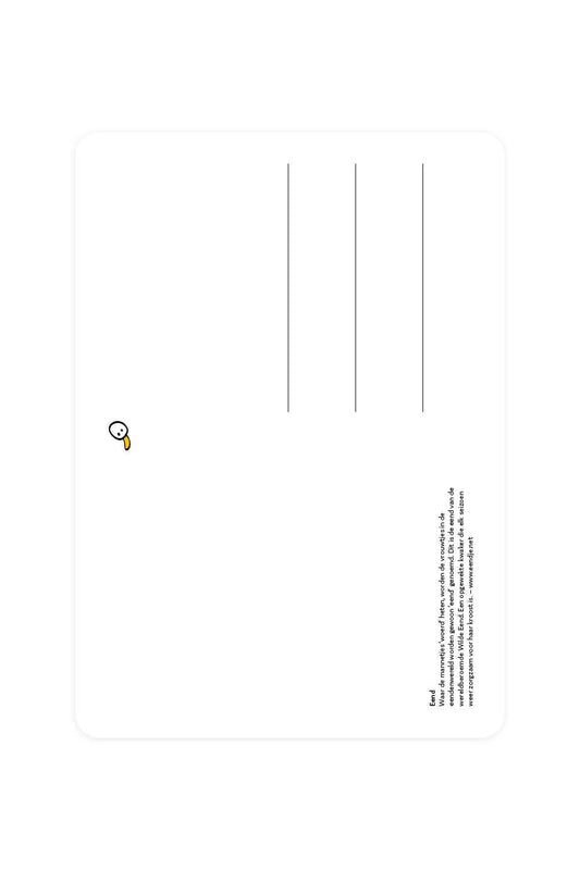 Postal con pato silvestre - La mujer