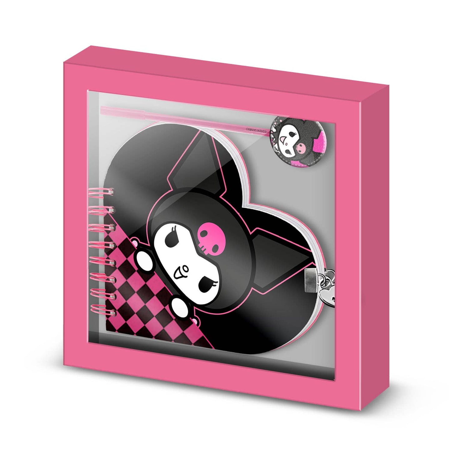 Sanrio Kuromi Chess-Journal Coeur + Stylo