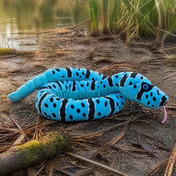 Wild Republic Snakesss Blue Rock Rattlesnake Stuffed Animal - 54" Stuffed Animals
